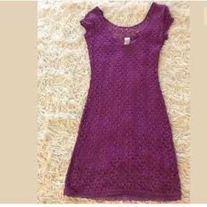 Free People Knitted Dress Size Small Purple